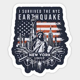 I Survived The NYC Earthquake // Vintage New York Design Sticker